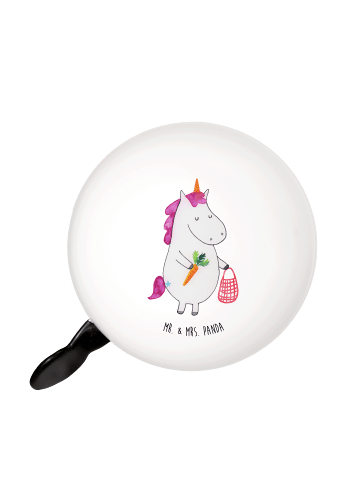 Mr. & Mrs. Panda Fahrradklingel Einhorn Vegan ohne Spruch in Weiß
