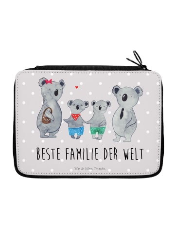 Mr. & Mrs. Panda Mäppchen Koala Familie zwei mit Spruch in Grau Pastell