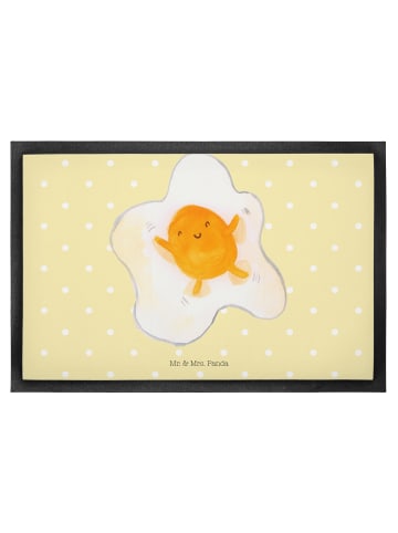 Mr. & Mrs. Panda Schmutzmatte Spiegelei Ei ohne Spruch in Gelb Pastell