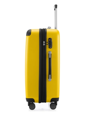 Hauptstadtkoffer Spree - Mittelgroßer Koffer Hartschale Trolley 65 cm, TSA, 74 L in Gelb