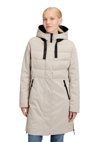 AMBER & JUNE Winterjacke Kunstdaune in Beige