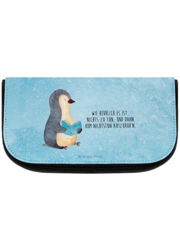 Mr. & Mrs. Panda Make-Up Tasche Pinguin Buch mit Spruch in Eisblau