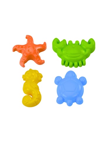 Wisam® Meeressandformen, 4 Stück, Krabbe, Schildkröte, Seestern, Pferd