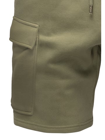 Humy Sweat Bermuda Shorts Casual mit Cargo-Taschen A&S in Olive