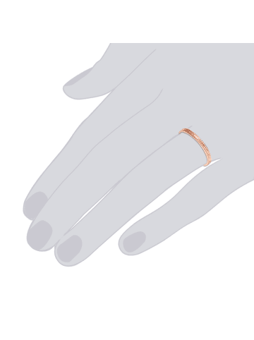 Lulu & Jane Ring aus Messing in roségold