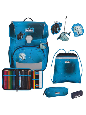 Scout Neo Exklusiv Safety Light - Schulranzen Set 5tlg. in Polar Blue