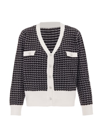 VIRITA Women Strickjacke in Schwarz Wollweiss
