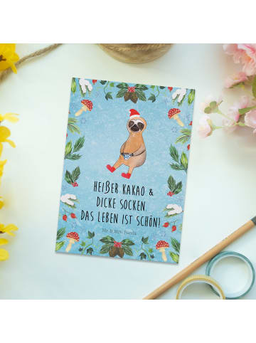 Mr. & Mrs. Panda Wanddeko Faultier Kakao mit Spruch in Eisblau