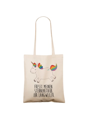 Mr. & Mrs. Panda Tragetasche Einhorn Happy mit Spruch in Creme