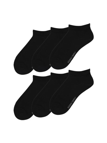 Hudson Sneakersocken Simply³ 6-Pack in Black