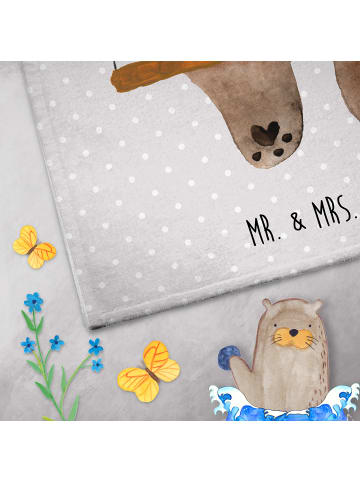 Mr. & Mrs. Panda Handtuch Bär Schaukel ohne Spruch in Grau Pastell