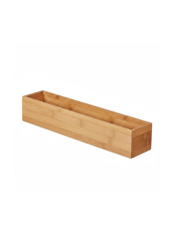 relaxdays 4 x Bambus Box in Natur - (B)38 x (H)7 x (T)8 cm