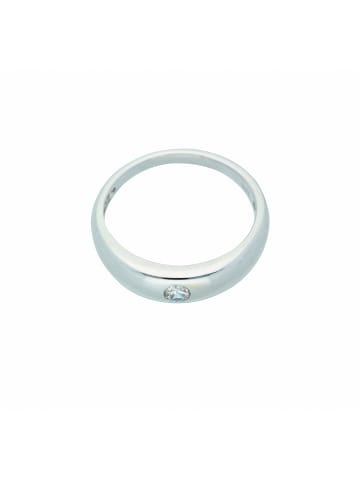 Adeliás Damen 375 Weißgold Anhänger mit Zirkonia Ø 11,2 mm in silber