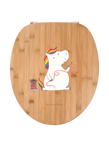 Mr. & Mrs. Panda Toilettenbrille Einhorn Näherin ohne Spruch in Braun