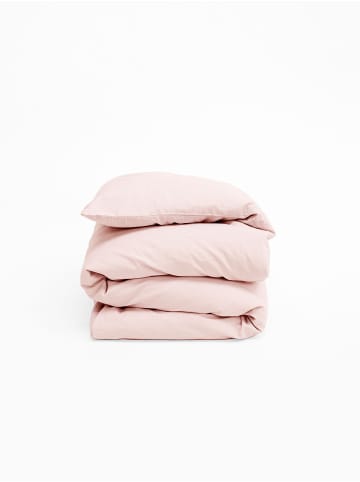 Erlich Textil  Madita Bettdeckenbezug aus Bio-Baumwolle-Leinen Mix - verdeckte Knopfleiste in magnolie