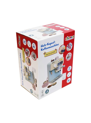 SpielMaus Kinderküche Holz Kapsel-Kaffeemaschine, mit Zubehör, ab 3 Jahre