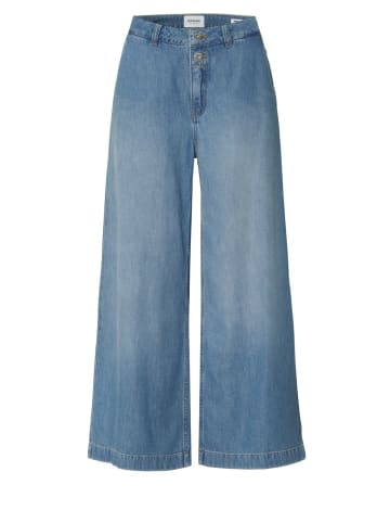Rosner Hose Mara Wide Leg Cropped in light stone