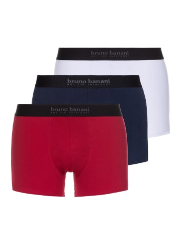 Bruno Banani Retro Short / Pant Energy Cotton in Rot / Navy / Weiß