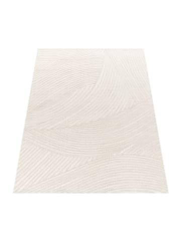 KADIMA DESIGN Teppich Kurzflor Struktur Wohnzimmer in Creme