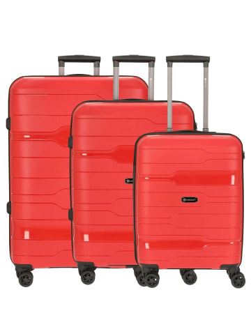 Check.In Memphis Trolley-Set 3tlg. (blau) in rot