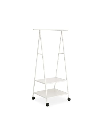 relaxdays Kleiderständer in Weiß - (B)55 x (H)160 x (T)42 cm