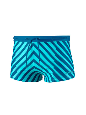BECO the world of aquasports Square Leg Badeshorts BEaktive Swimwear Trunks in hellblau-dunkelblau