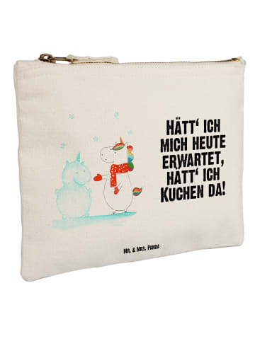 Mr. & Mrs. Panda Schminktasche Einhorn Schneemann mit Spruch in Weiß
