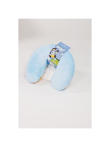 COFI 1453 Bluey U-förmiges Reisekissen – Weiches Nackenkissen für Flugzeug, in Blau