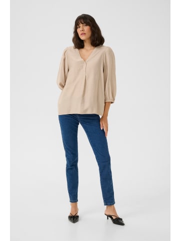 Kaffe Langarm-Bluse KAlui in Feather Grey CC