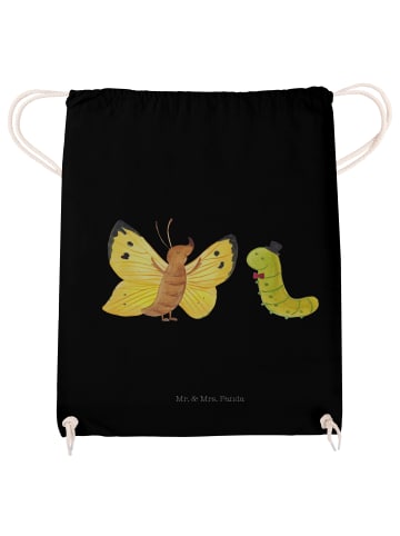 Mr. & Mrs. Panda Jutebeutel Raupe Schmetterling ohne Spruch in Schwarz