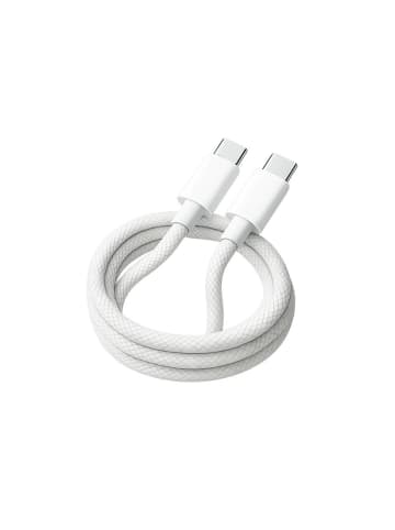 Wisam Teltech Pd Kabel USB-C - USB-C 3A 60W 2m weiß geflochten TCA-06