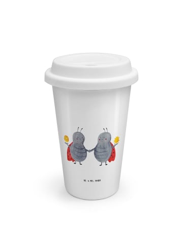 Mr. & Mrs. Panda Kaffeebecher To Go Sternzeichen Zwilling ohne S... in Weiß