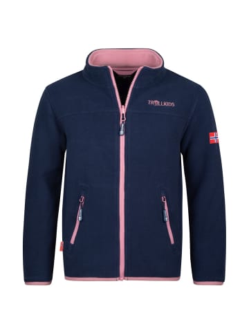 Trollkids Fleece Jacke "Oppdal XT" in Marineblau/Violett