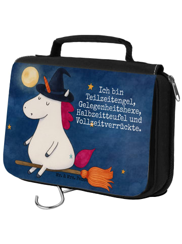 Mr. & Mrs. Panda beautycase Einhorn Hexe Design mit Spruch in Weiß