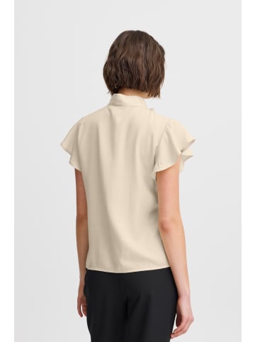 ICHI Kurzarm-Bluse IXSTINEA Regular fit in Tapioca
