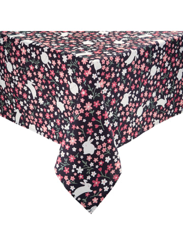Erwin Müller Baumwolle Tischdecke in schwarz-rosé