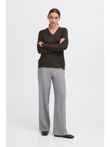 Oxmo V-Ausschnitt-Pullover OXFSINVI PU 1 in Braun
