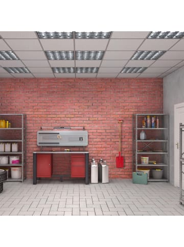 relaxdays 6 x Gerätehalter in Rot