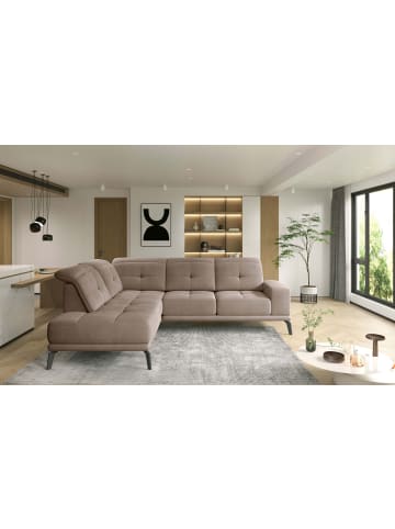 MF Design Neviro Recamiere Links in Braunbeige -  (L) 200 x (B) 275 x (H) 98 cm