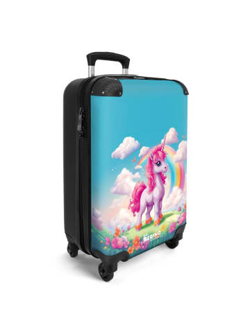 NoBoringSuitCases Suitcase, Handgepäck, Koffer, Reisekoffer Einhorn rosa blau