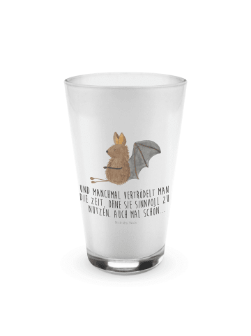 Mr. & Mrs. Panda Glas Fledermaus Sitzen mit Spruch in Transparent