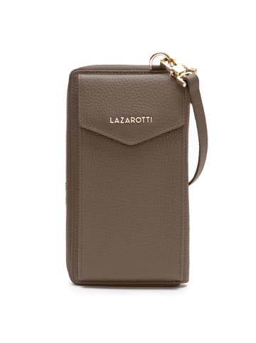 Lazarotti Bologna Leather Handytasche Leder 11 cm in taupe