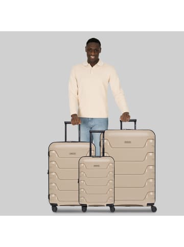 Smartbox Edition 01 4 Rollen Kofferset 3-teilig mit Dehnfalte in beige