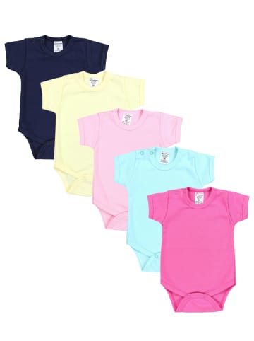 TupTam Mädchen Baby Body Kurzarm 5er Pack in rosa/blau