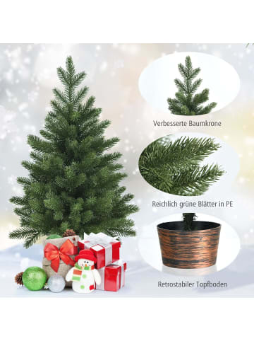 COSTWAY Künstlicher Weihnachtsbaum in Grün