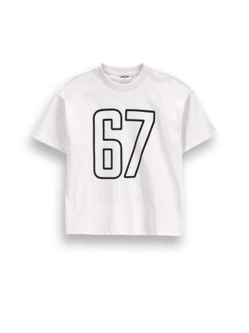 MOKIDA T-Shirt mit kurzen Ärmeln in weiß