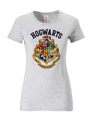 Logoshirt T-Shirt Hogwarts Logo in grau-meliert