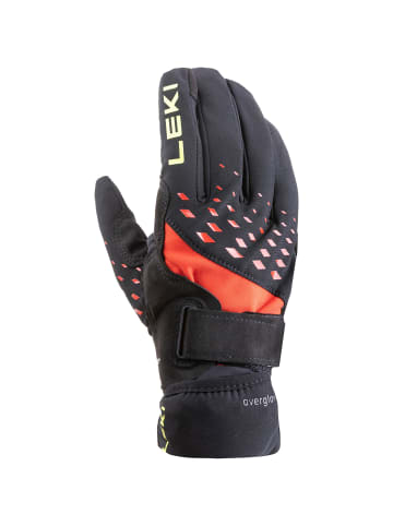 LEKI Outdoorhandschuhe Ultra Trail Storm Shark in black-red-neonyellow