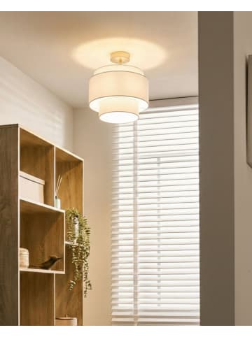 Beliani Pendelleuchten LUKAGO in Weiß/Gold - (W) 30 x (H) 31 x (L) 30 cm