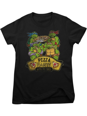 Teenage Mutant Ninja Turtles Shirt "Pizza Party With My Bros Girly Tee" in Schwarz